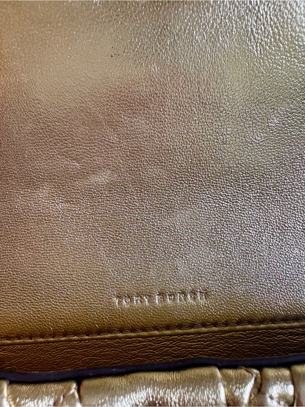Tory Burch Kira Gold Quilted Leather Chain-Crossbody / Shoulder Bag - Picture 13 of 15